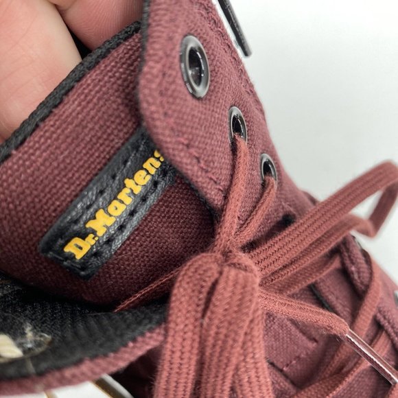 Dr Martens Women's Boots Rozarya II Oxblood Canvas Shoes Size US 10 EU 42 NEW - Picture 11 of 12